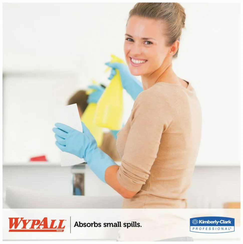 WypAll L10 Towels POP-UP Box, 1-Ply, 12 x 10.25, White, 125/Box, 18 Boxes/Carton