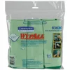 WypAll Microfiber Cloths, Reusable, 15.75 x 15.75, Green, 24/Carton