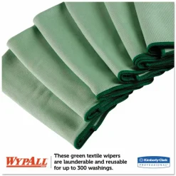 WypAll Microfiber Cloths, Reusable, 15.75 x 15.75, Green, 24/Carton
