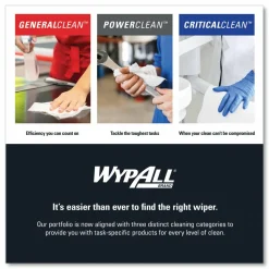 WypAll Power Clean Wipers for Solvents WetTask Customizable Wet Wiping System, Wipers Only, 9 x 15, White, 275/Roll, 2 Rolls/Carton