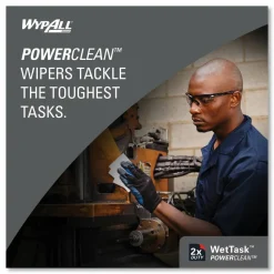 WypAll Power Clean Wipers for Solvents WetTask Customizable Wet Wiping System, Wipers Only, 9 x 15, White, 275/Roll, 2 Rolls/Carton