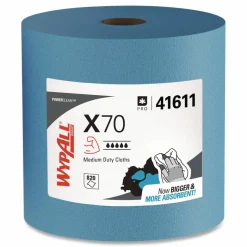 WypAll X70 Cloths, Jumbo Roll, 12.4 x 12.2, Blue, 820/Roll
