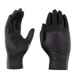 X3 Nitrile PF Gloves, Medium, Black, 100 Gloves Per Box