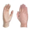 X3 Vinyl Powder-Free Industrial Gloves, Large, Clear, 100 Gloves Per Pack