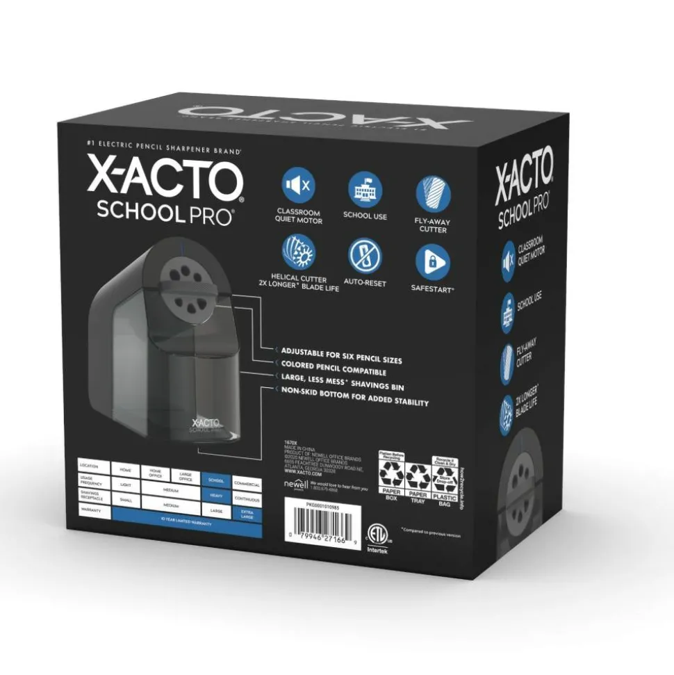X-ACTO School Pro Electric Pencil Sharpener, Black