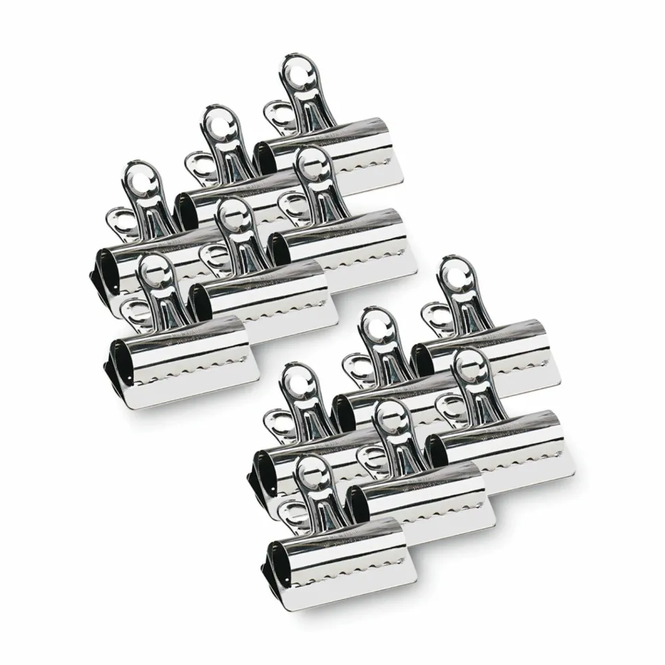 X-ACTO Bulldog Clips, Jumbo, Nickel, 12/Box