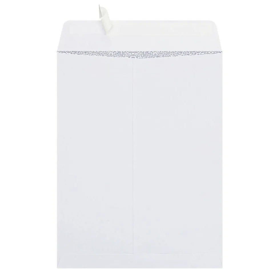 9" x 12" Catalog Envelopes, Security, Clean Seal, White, Box Of 100