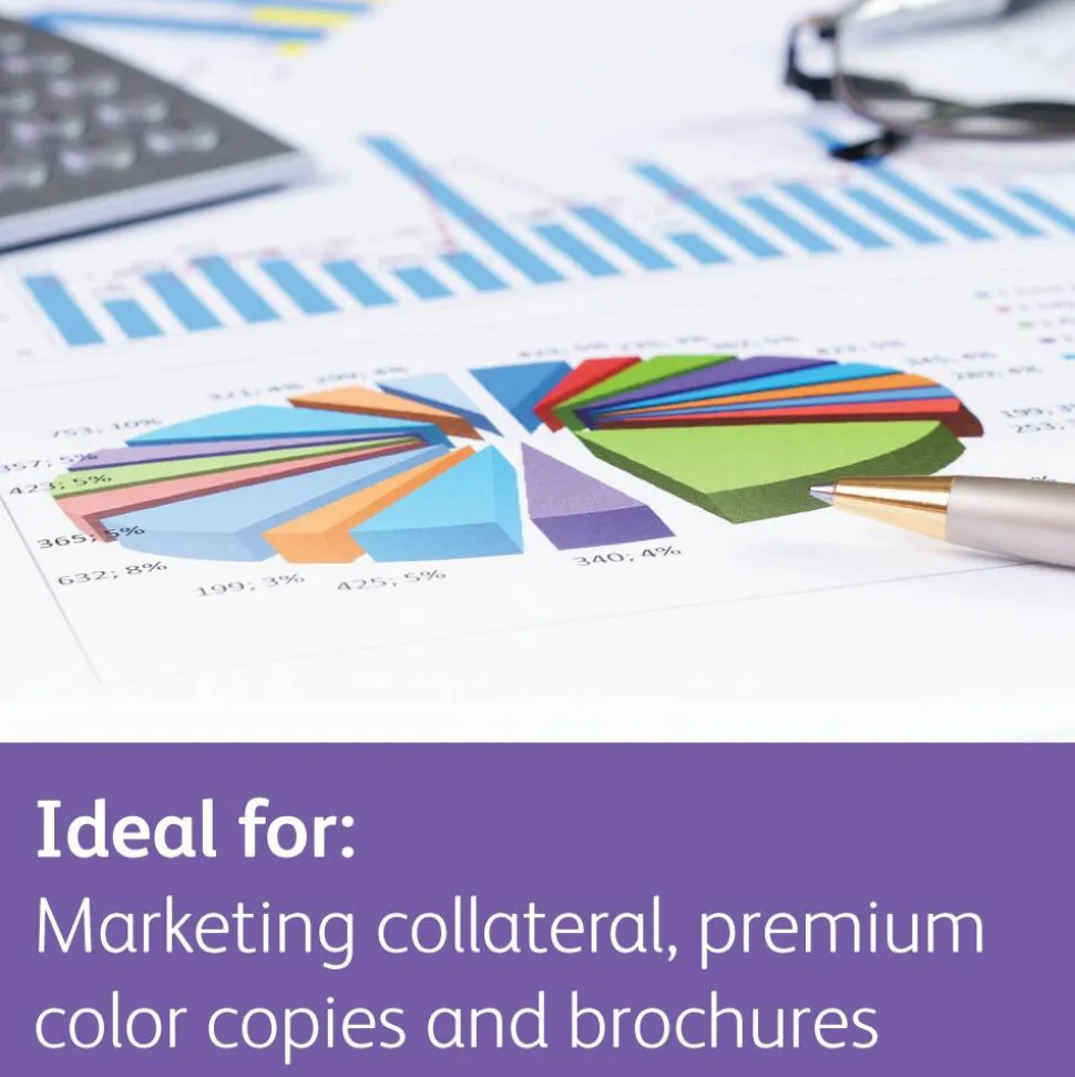 Xerox Bold Digital Printing Paper, Letter Size (8 1/2" x 11"), 100 (U.S.) Brightness, 28 Lb, FSC Certified, Ream Of 500 sheets