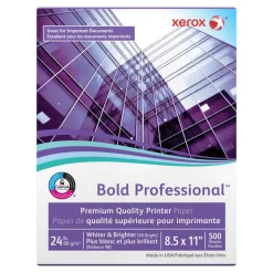 Xerox Bold Professional Premium Quality Inkjet Or Laser Paper, 1 Ream, Letter Size, Ream Of 500 Sheets, 24 Lb, 98 Brightness - 3R13038