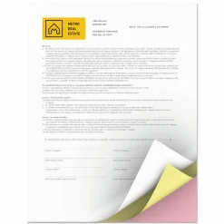 xerox Revolution Digital Carbonless Paper 3-Part Paper, 8.5 x 11, Pink/Canary/White, 5,010/Carton