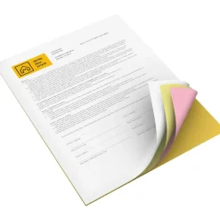 Xerox Revolution Premium Digital Carbonless Laser Paper, White/Canary/Pink/Goldenrod, Letter, 20 Lb, 92 Brightness, 1250 Total, 125 Sets/Ream