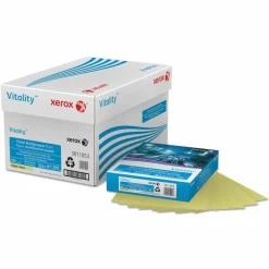 Xerox Vitality Colors Multi-Use Printer & Copy Paper, 1 Ream, Yellow, Letter (8.5