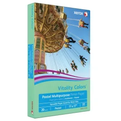 Xerox Vitality Colors Multi-Use Printer & Copy Paper, 1 Ream, Green, Ledger (11