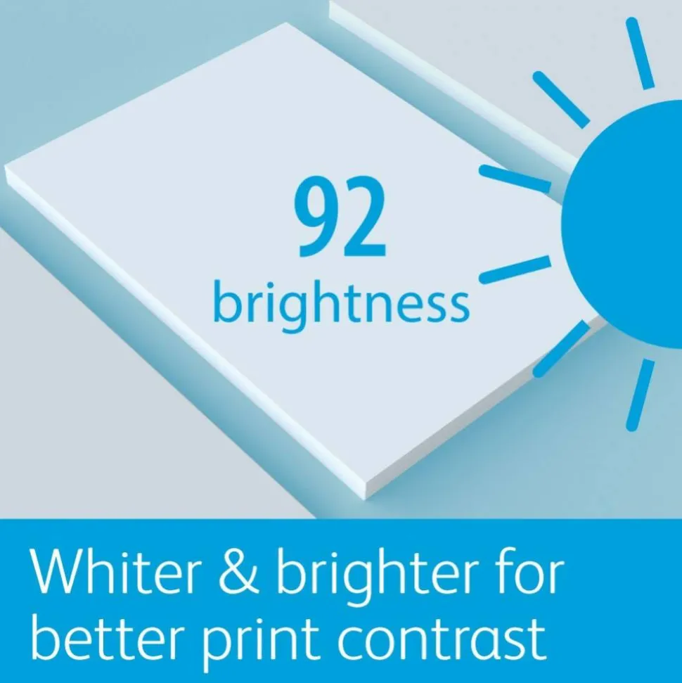 Xerox Vitality Multi-Use Printer & Copy Paper, White, Letter (8.5" x 11"), 5000 Sheets Per Case, 20 Lb, 92 Brightness, FSC Certified
