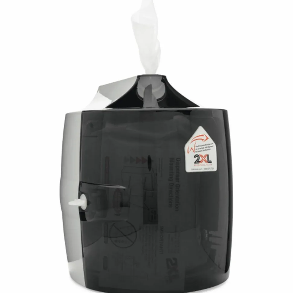 2XL GymWipes Touchless Dispenser - 1x Roll - 11" x 13.5"x 11" Depth - Plastic - Smoke Gray - Touch-free, Hinged, Contemporary Style, Durable - 1 Each