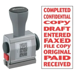 Xstamper 10-In-1 Phrase Stamp, Red