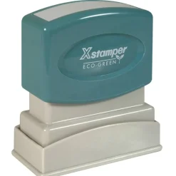 Xstamper One-Color Title Stamp, Pre-Inked, "Completed", Blue