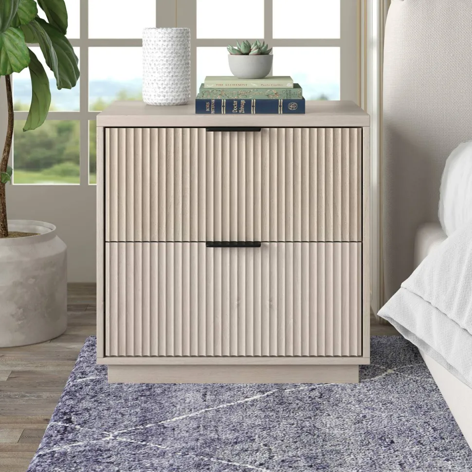 Yarden 24" Wide Rectangular Nightstand in Alder White