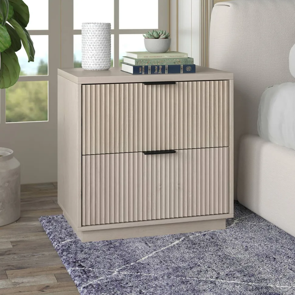 Yarden 24" Wide Rectangular Nightstand in Alder White