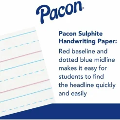 Zaner-Bloser Pacon Broken Midline Sulphite Paper - 500 Sheets - 0.50