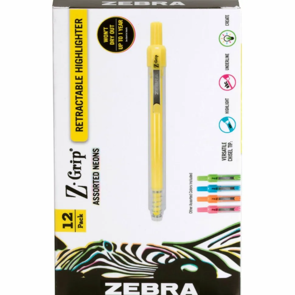 Zebra Pen Z-Grip Retractable Highlighter