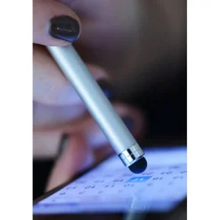 Zebra Pen Retractable Ballpoint Pen With Stylus, Fine Point, 0.7 mm, Black Barrel, Black Ink