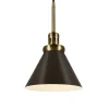 Zeno 8.5" Wide Pendant with Metal Shade in Blackened Bronze/Blackened Bronze