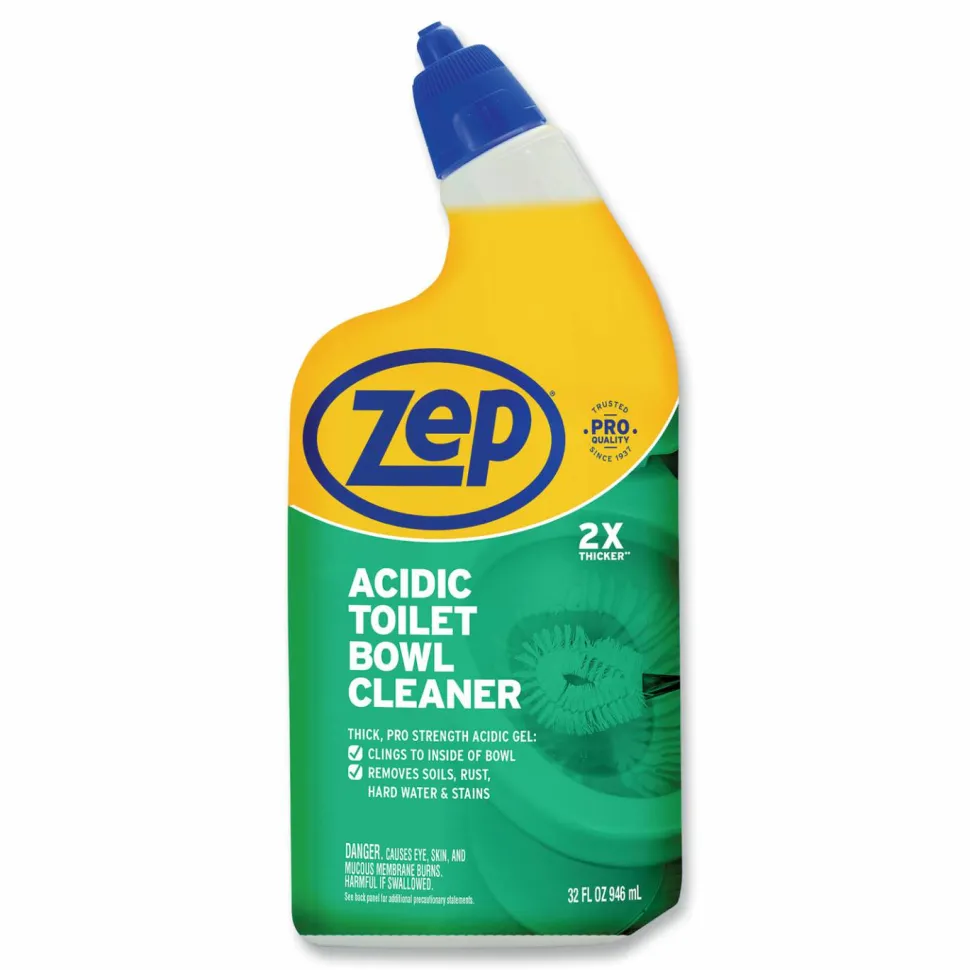 Zep Acidic Toilet Bowl Cleaner, Mint Scent, 32 oz Bottle