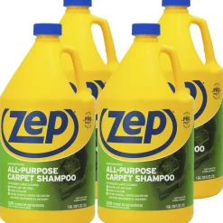 Zep All-Purpose Carpet Shampoo - Concentrate - 128 fl oz (4 quart) - Heavy Duty - Blue - 4 / Carton