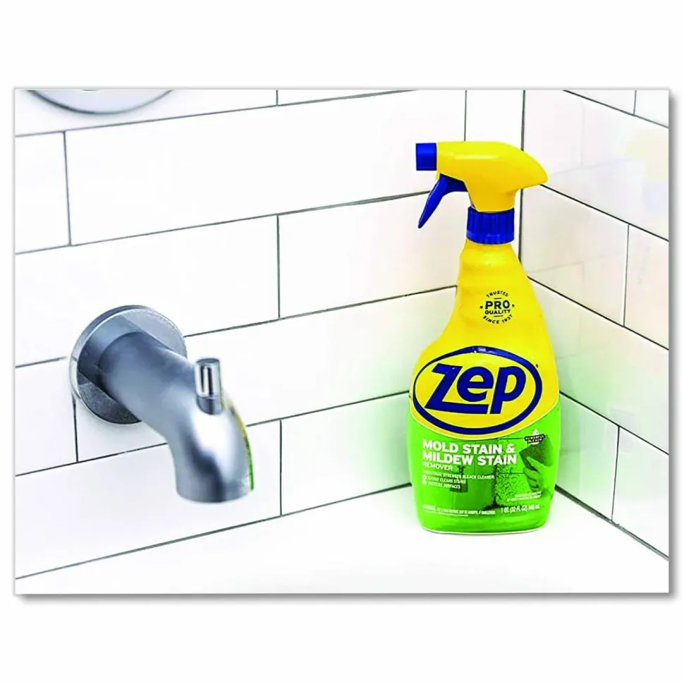 Zep Commercial Mold Stain and Mildew Stain Remover, 32 oz Spray Bottle, 12/Carton