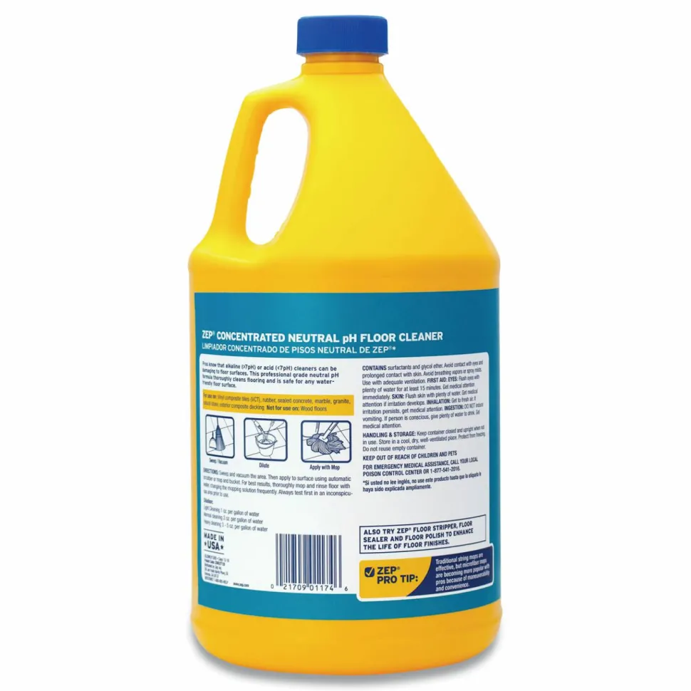 Zep Commercial Neutral Floor Cleaner, Fresh Scent, 1 gal Bottle