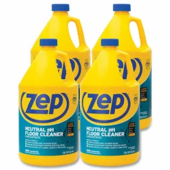 Zep Concentrated Neutral Floor Cleaner - Concentrate - 128 fl oz (4 quart) - Blue - 4 / Carton