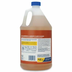Zep Hardwood & Laminate Floor Cleaner - 128 fl oz (4 quart) - Fresh Scent - Non-sticky - Brown Bottle - 4 / Carton