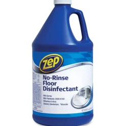 Zep No-Rinse Floor Disinfectant - 128 fl oz (4 quart) - Disinfectant, Deodorize - Blue - 4 / Carton