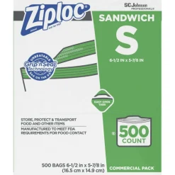 Ziploc Resealable Sandwich Bags, 6.5